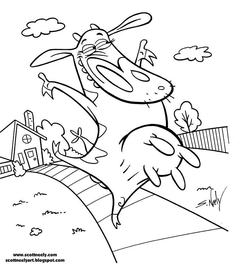Cow And Chicken Coloring Pages